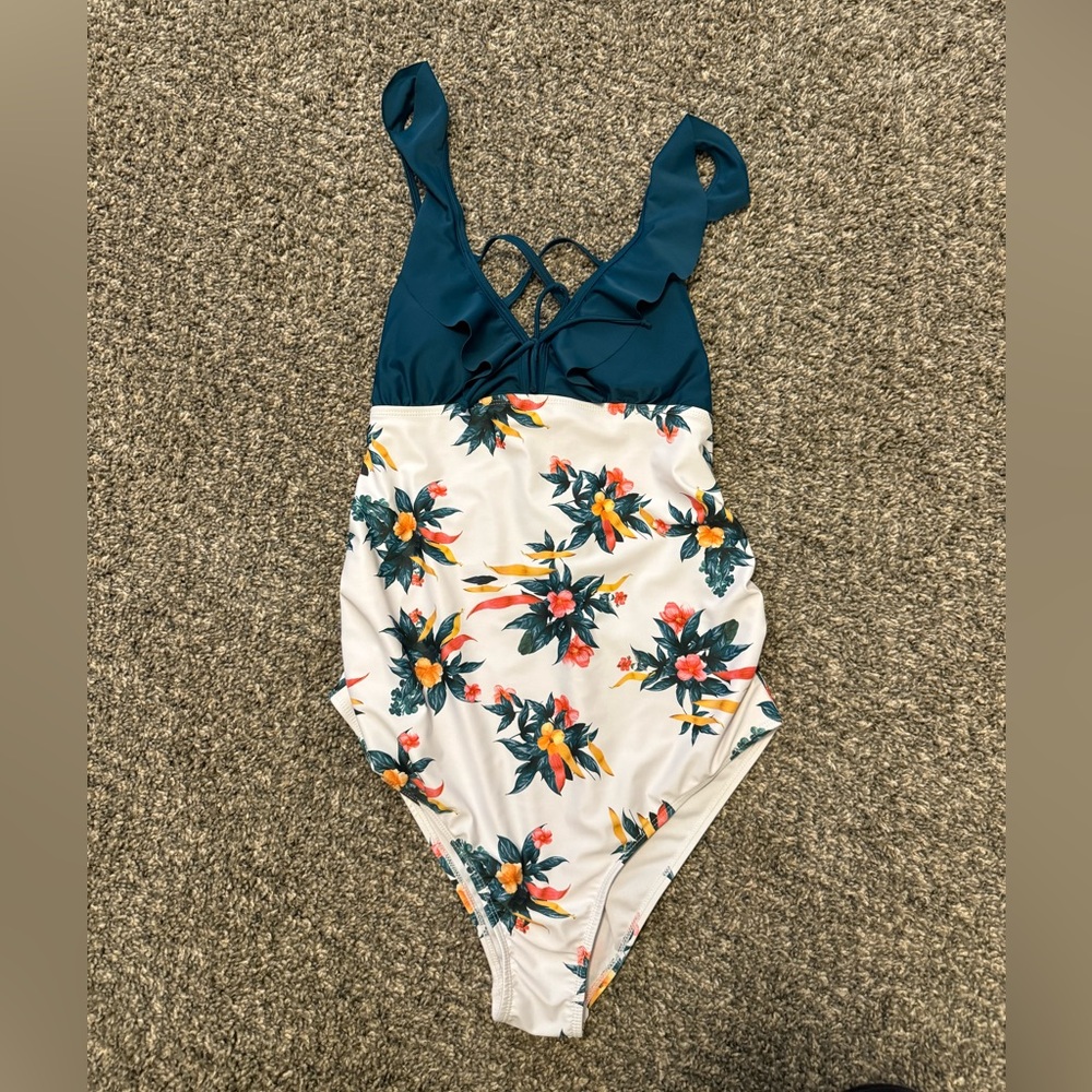 Maternity Floral One Piece Swimsuit
